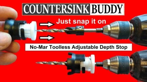 CountersinkBuddy - No-mar toolless adjustable depth stop